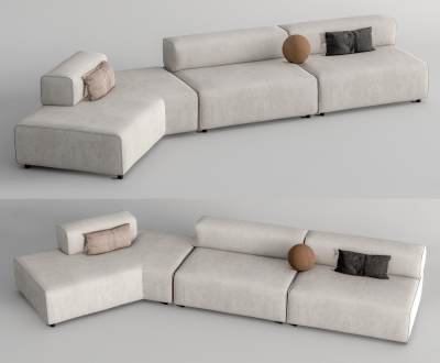 现代多人沙发 转角沙发